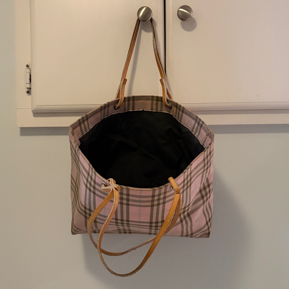 Burberry small Tote Bag Pink Plaid, fair condition - Picture 4 of 9